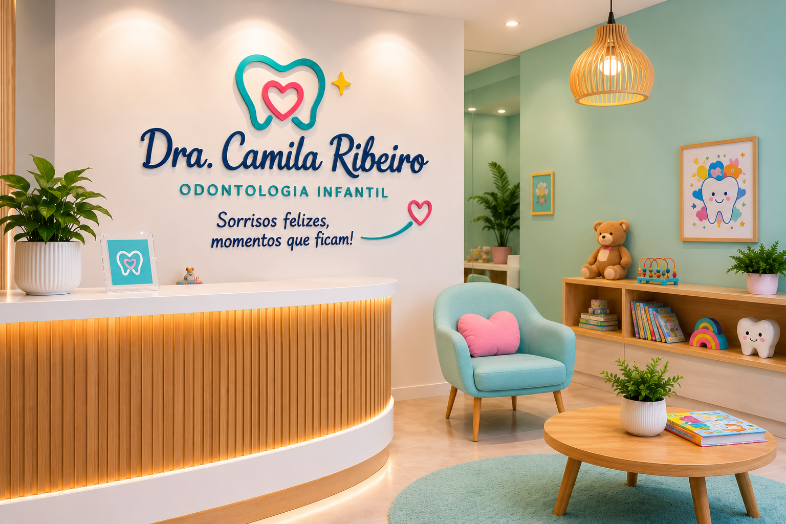 Recepção acolhedora da Dra. Camila Ribeiro